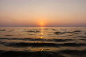 Sunset sky on the lake photo