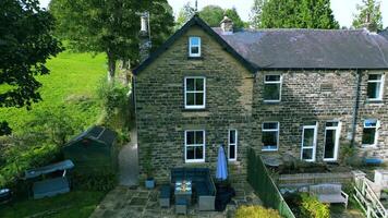 aéreo Visão do uma casa dentro yorkshire video