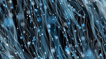 Royal blue color 3d particles floating in cyber space futuristic background, simple and classy particles background video