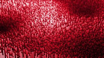 Red color 3d rectangles forming wave pattern futuristic geometrical background video