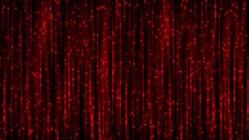 Red color bokeh particles gradient abstract background, futuristic glitter loop able background video