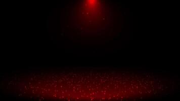 Red falling glitter particles awards background, futuristic Red particles dark background video