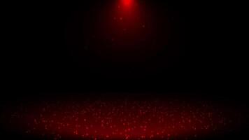 Red falling glitter particles awards background, futuristic Red particles dark background video