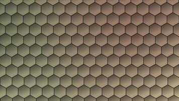 trogen brun yta hexagoner kakel. trendig enkel och minimal geometrisk slinga kapabel sexhörning former bakgrund video