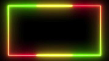 Neon- glühend Rahmen Hintergrund v8 video