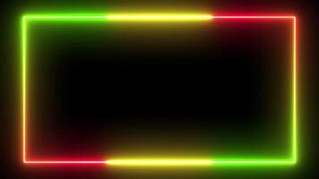 Neon glowing frame background V8 video
