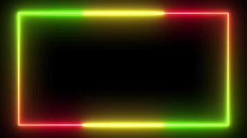 Neon glowing frame background V8 video