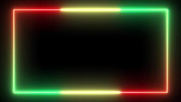 neon lysande ram bakgrund v3 video