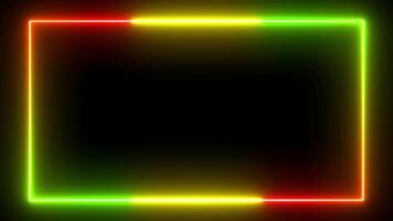 Neon glowing frame background V2 video