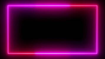 Neon glowing frame background V10 video