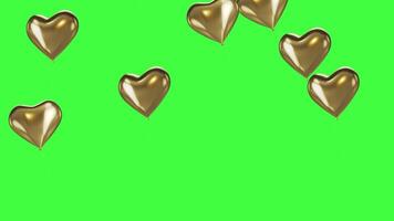 Heart balloon green screen loop love on valentines day video