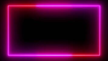 Neon glowing frame background V6 video