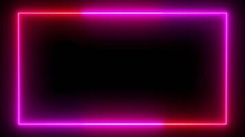 Neon glowing frame background V6 video