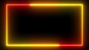 Neon glowing frame background video