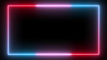 Neon glowing frame background V4 video