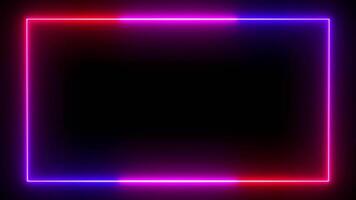 Neon glowing frame background V5 video