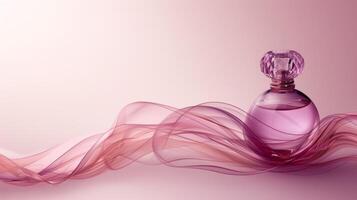 AI generated Abstract swirls of fragrance, symbolizing the allure of perfumes photo