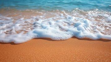AI generated Closeup to sea ocean beach sand photo