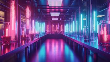 AI generated Neon Glow of Science photo