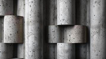 AI generated A close-up of concrete pillars, showcasing the raw, minimalistic beauty of this versatile material photo