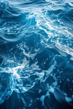 AI generated Azure waves and gentle ripples replicate the soothing, rhythmic movement of the sea photo