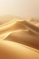 AI generated Subtle beige and sandy textures depict the alluring mystery of a vast desert landscape photo