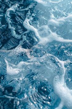 AI generated Azure waves and gentle ripples replicate the soothing, rhythmic movement of the sea photo