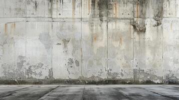 AI generated A concrete wall, its rough texture and muted tones exuding minimalist industrial aesthetics. photo