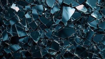 AI generated Abstract background consisting of pieces of broken mirror photo