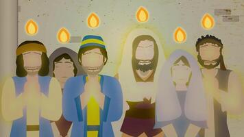 tecknad serie bibel illustration av de pinse video