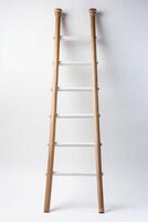 Ladder Leaning Against Wall photo