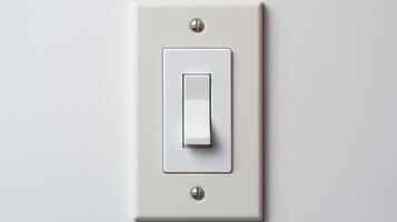 White Light Switch on White Wall photo