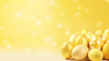 Group of Yellow Eggs Stacked Together photo