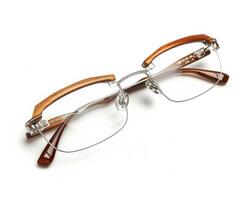 AI generated Pair of Glasses on White Background photo