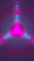 Swirling Triangular Neon Vertical Motion Background video