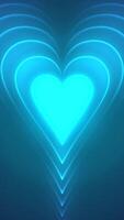 Looping Pulsating Heart Beating Neon Vertical Motion Background video