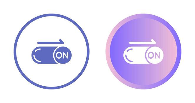 en el icono de vector de botón