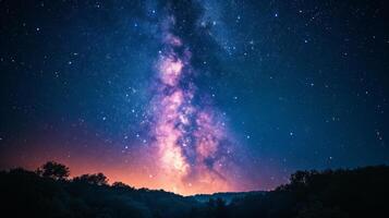 AI generated Starry sky and milky way. photo