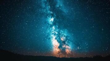 AI generated Starry sky and milky way. photo