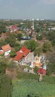 storico città di ayutthaya, Tailandia aereo video