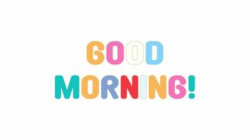 good morning color animated video