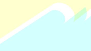 a blue and yellow background with a white wave video