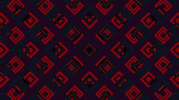 a red and black pattern with squares video