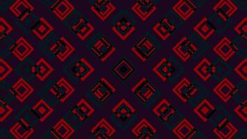 a red and black pattern with squares video