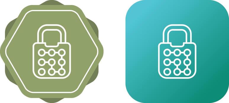 icono de vector de bloqueo de patrón