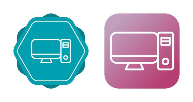 Desktop Computer Vector Icon