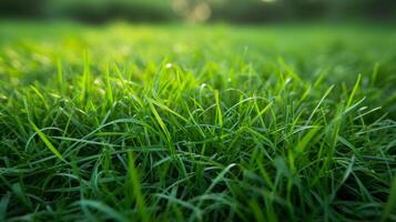 AI generated Beautiful background of green grass photo