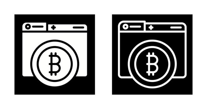 icono de vector de bitcoin