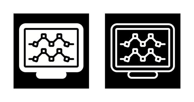 icono de vector de computadora de escritorio