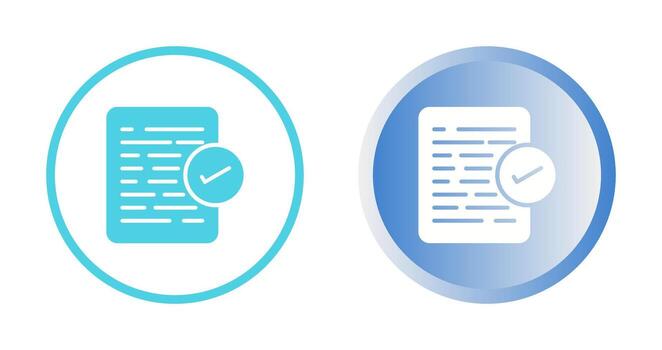 documento aprobación vector icono